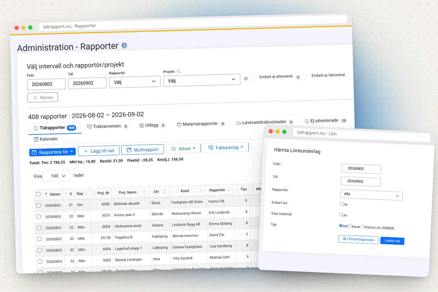 Payroll basis in Tidrapport – approved reports and payroll export